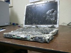 Fire damaged laptop data recovered from hard drive